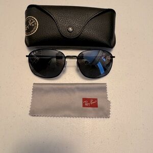 Ray Ban Aviator Sunglasses Black/Black Polarized New No Box